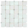 Precious Stone Milky White 11.75x11.75 Clipped Honed Marble Mosaic