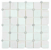 Precious Stone Milky White 11.75x11.75 Clipped Honed Marble Mosaic