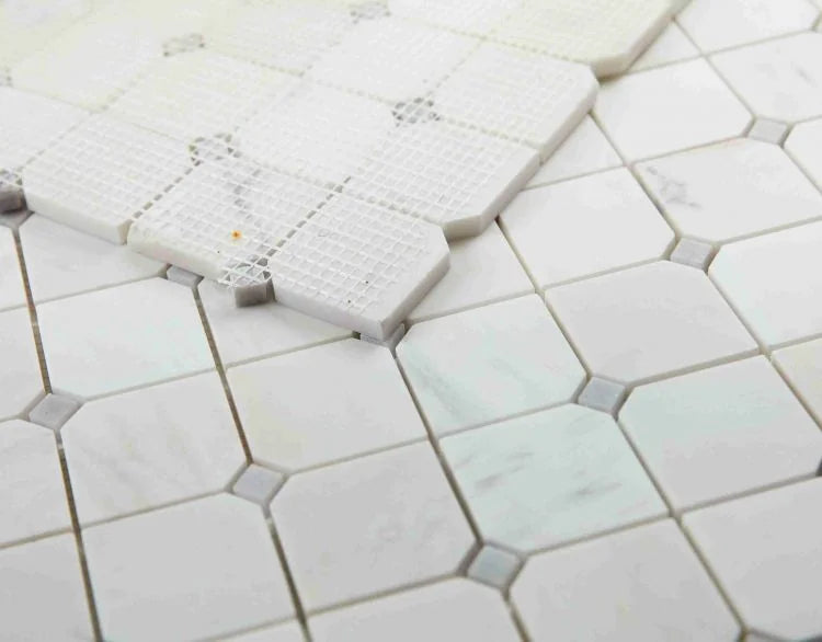 Precious Stone Milky White 11.75x11.75 Clipped Honed Marble Mosaic