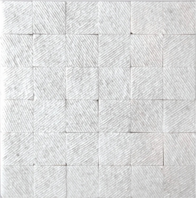 Precious Stone Textured Thassos 11.75x11.75 Marble Mosaic