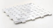 Precious Stone White 12x12 Marble and Glass Mosaic