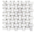 Precious Stone White 12x12 Marble and Glass Mosaic