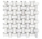 Precious Stone White 12x12 Marble and Glass Mosaic