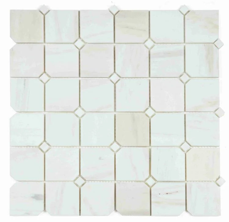 Precious Stone Wooden White 11.75x11.75 Clipped Honed Mosaic