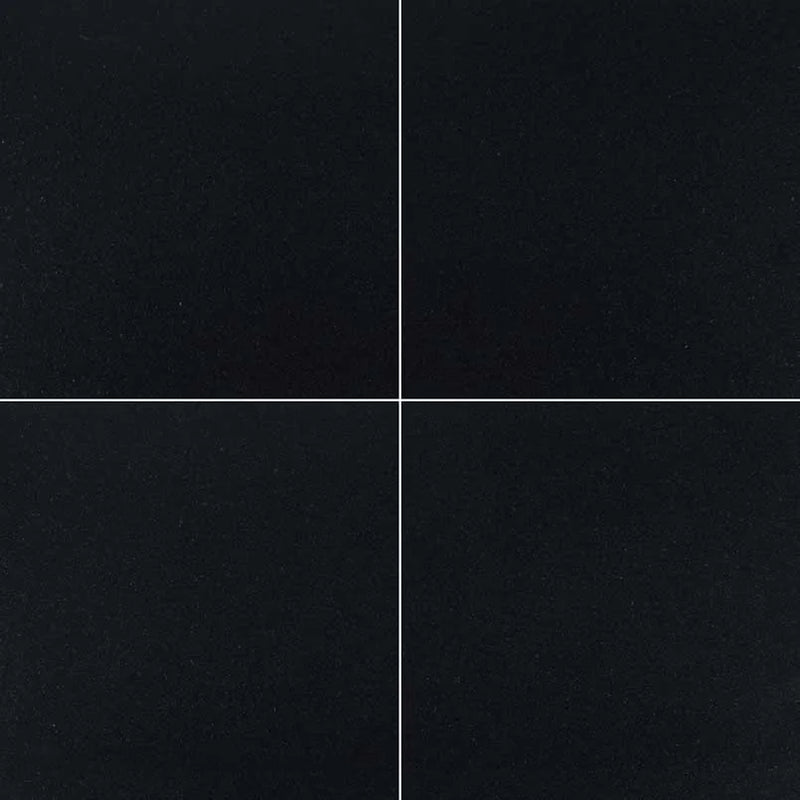 Premium Black 12x12 Honed Granite Tile