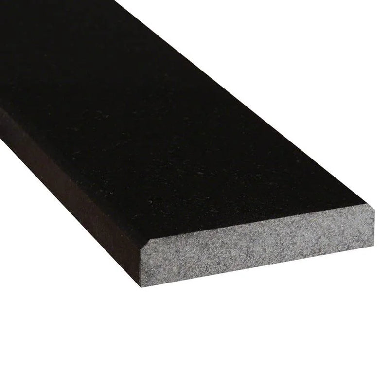 Premium Black 5x36 Double Beveled Threshold Polished Granite Trim