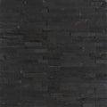 Premium Black Mini Panel 4.5x16 Splitface Slate Ledger Stone