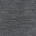 Premium Black Mini Panel 4.5x16 Splitface Slate Ledger Stone