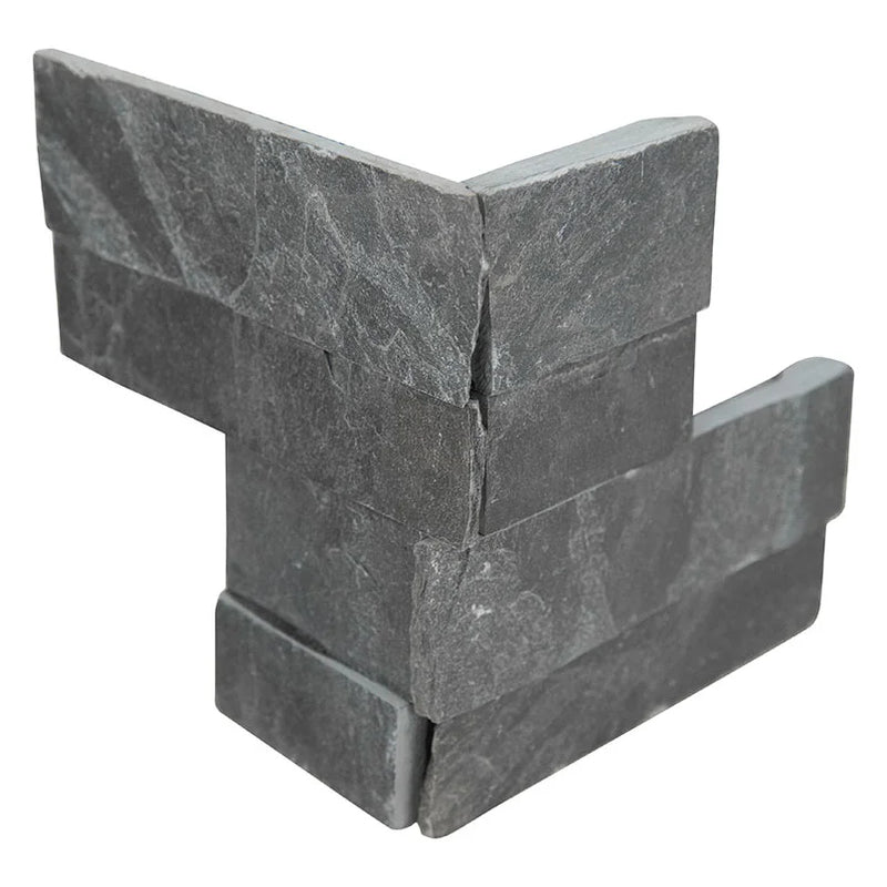 Premium Black Mini Panel 4.5x16 Splitface Slate Ledger Stone