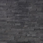 Premium Black 6x24 Panel Splitface Slate Ledger Stone