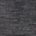 Premium Black 6x18 Corner Splitface Slate Ledger Stone