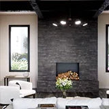 Premium Black Slate 6x24 Splitface Panel Ledger Stone