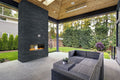 Premium Black Slate Corner 9x18 Splitface Ledger Stone