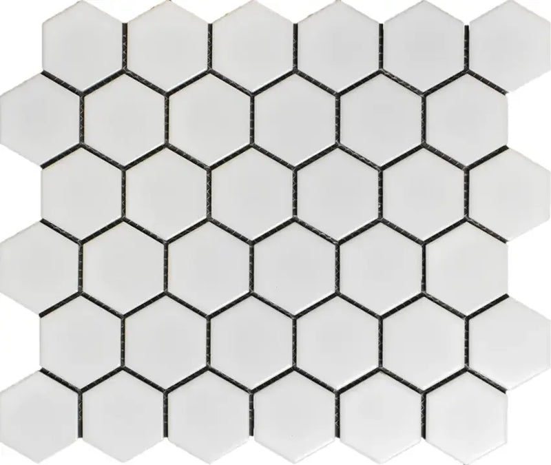 CC Mosaics MG White 12x12 Hexagon 2x2 Mosaic