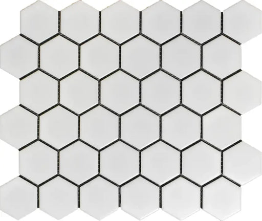 CC Mosaics MG White 12x12 Hexagon 2x2 Mosaic