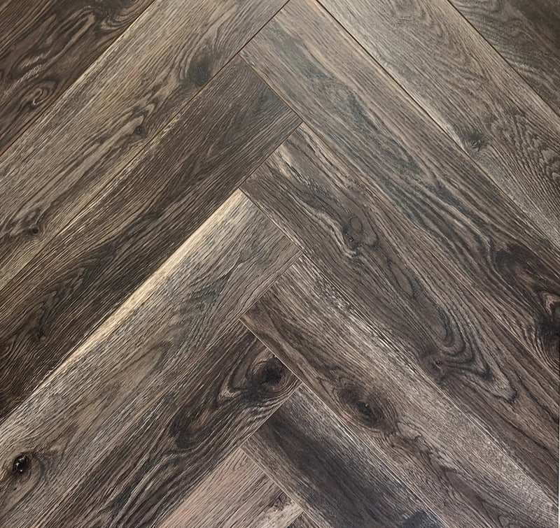 Preservation Herringbone Old City 3.75x18.5 Oak AC4 Laminate Flooring