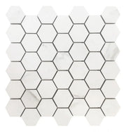Prestigio Calacatta Soft Hexagon Marble Look Porcelain Mosaic