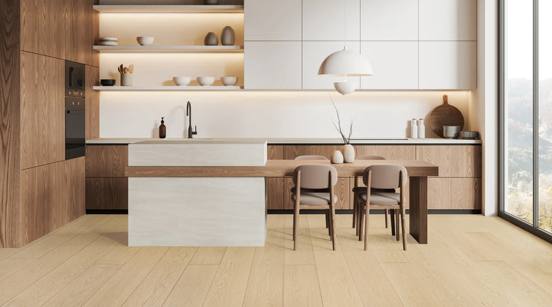 Prima Lusso Lucente 3/4 inch 9.5x84 Random Length Lightly Wirebrushed Prime Grade Oak Hardwood Flooring