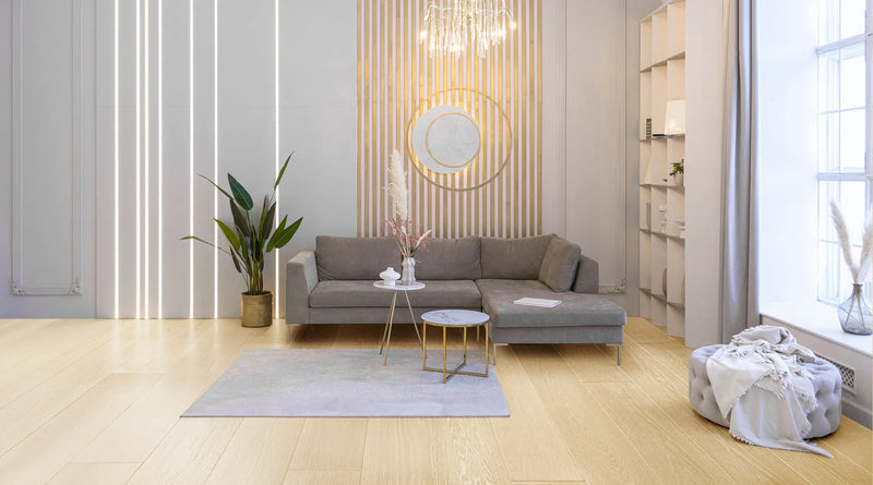 Prima Lusso Stella 3/4 inch 9.5x84 Random Length Lightly Wirebrushed Prime Grade Oak Hardwood Flooring