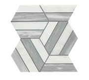 Prism Blanc/Luna Honed Stone Mesh Pattern Marble Mosaic