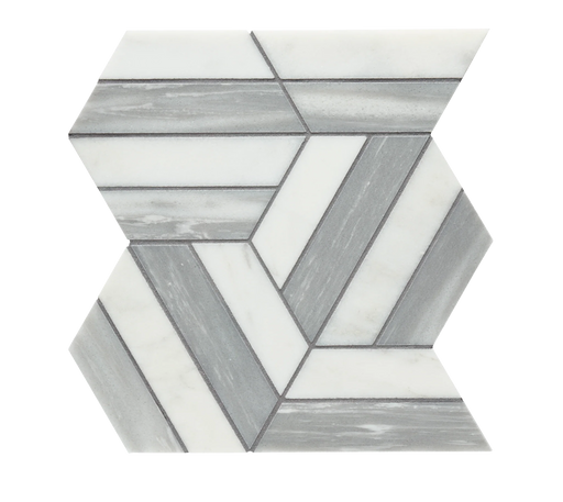 Prism Blanc/Luna Honed Stone Mesh Pattern Marble Mosaic