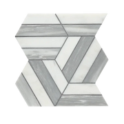 Prism Blanc/Luna Honed Stone Mesh Pattern Marble Mosaic