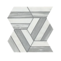 Prism Blanc/Luna Honed Stone Mesh Pattern Marble Mosaic