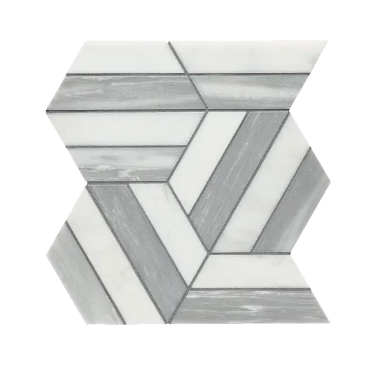 Prism Blanc/Luna Honed Stone Mesh Pattern Marble Mosaic