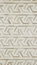 Prism Crema/Sky Honed Mesh Pattern Marble Mosaic