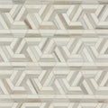 Prism Crema/Sky Honed Mesh Pattern Marble Mosaic