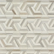 Prism Crema/Sky Honed Mesh Pattern Marble Mosaic