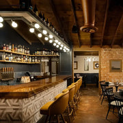 Prism Crema/Sky Honed Mesh Pattern Marble Mosaic