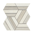 Prism Crema/Sky Honed Mesh Pattern Marble Mosaic