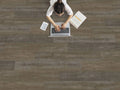 Project Plus Brown Sawn 7x48 2.0mm 12mil Glue Down LVT Flooring
