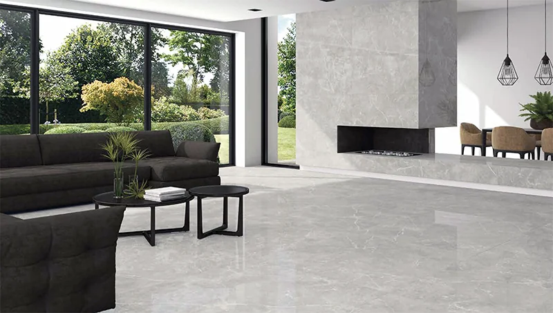 Puccini Perla 24x24 Polished Marble Look Porcelain Tile
