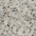 Puebla Greige Pebble Pattern Tumbled 0.38 Inch Marble Mosaic Tile