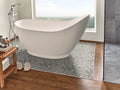 Puebla Greige Pebble Pattern Tumbled 0.38 Inch Marble Mosaic Tile