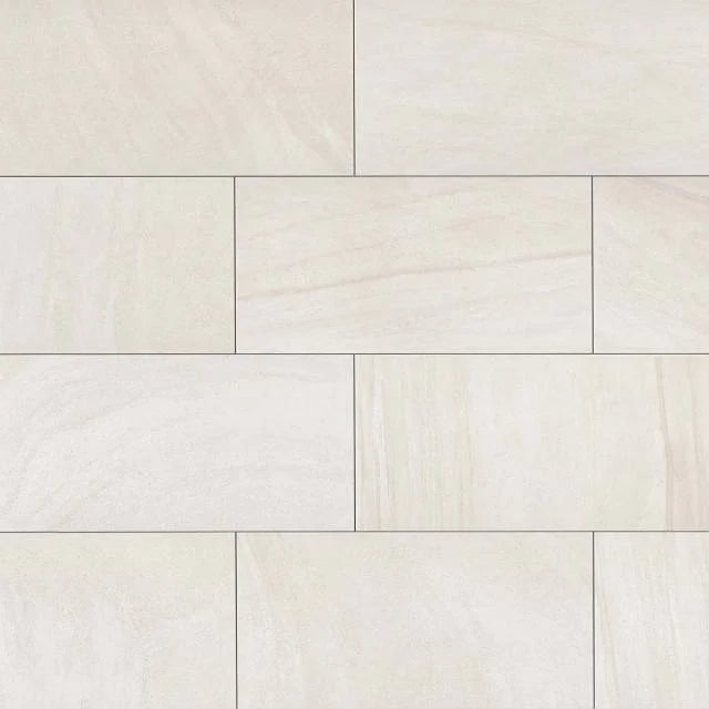 Purestone Bianco 24x12 Matte Stone Look Ceramic Field Tile