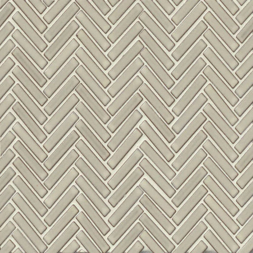 90 Putty 1/2x2 Herringbone 12.25x11 Ceramic Mosaic
