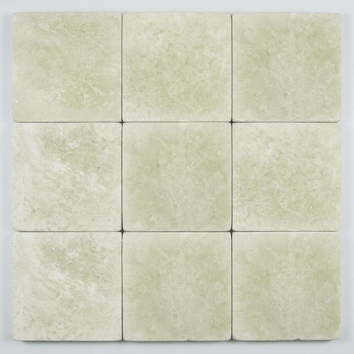QDI Light 12x12 Tumbled Travertine Single Bullnose Pool Coping close-up