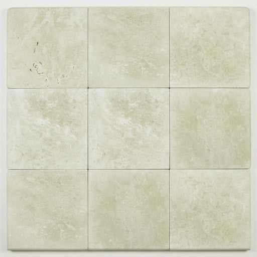 QDI Light 12x12 Unfilled & Honed Travertine Single Bullnose Pool Coping close-up