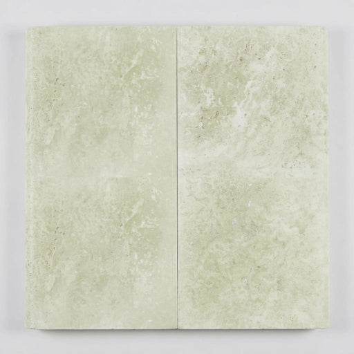 QDI Light 12x24 Unfilled & Honed Travertine Single Bullnose Pool Coping close-up