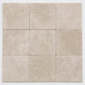 QDI Light Travertine Pavers in Tumbled 12x12 Size close-up