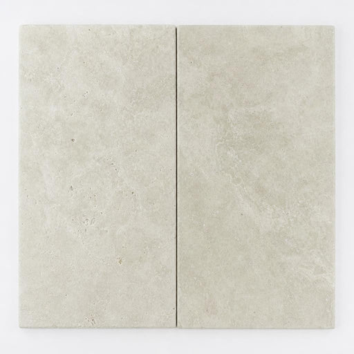 QDI Travertine Paver in Light Shade, Tumbled,12x24, 1.25 inch close-up