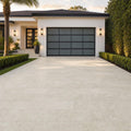 QDI Travertine Paver in Light Shade, Tumbled,12x24, 1.25 inch — Front Yard driveway