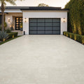 Qdi Light Travertine Paver 12x24 Tumbled 2 inch — Front Yard driveway