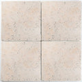 QDI Light Travertine Paver in Tumbled Beige 16x16 size close-up