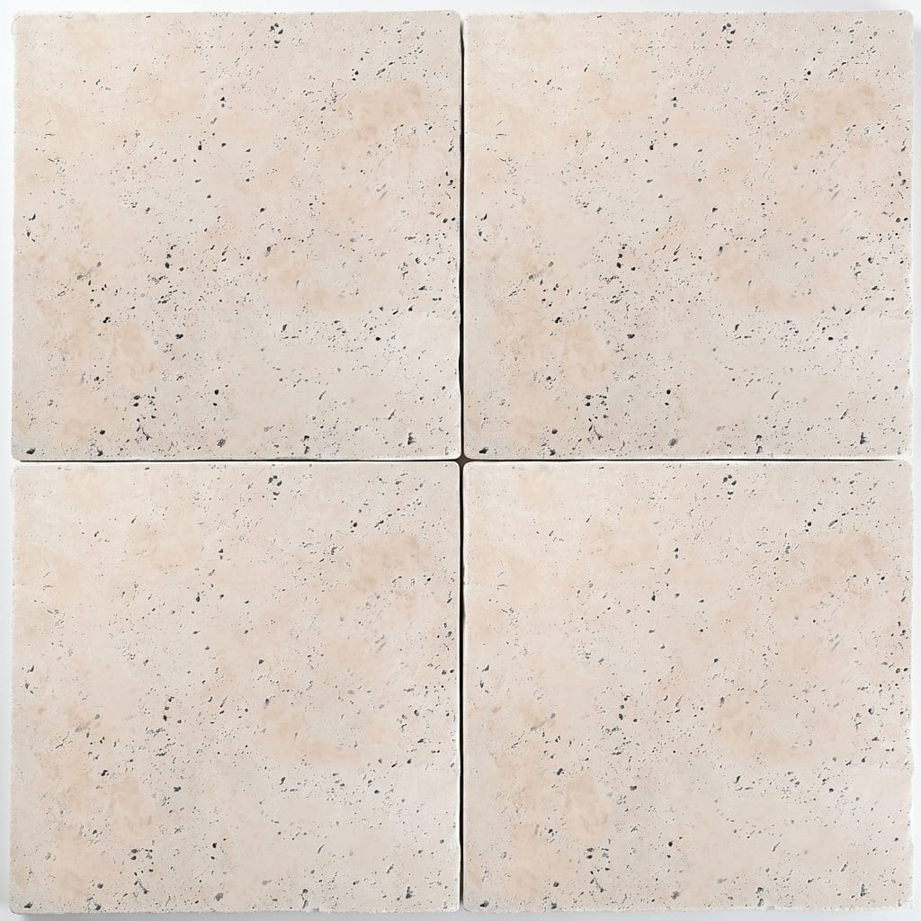 QDI Light Beige Travertine Paver 16x16 Tumbled 1.25 inch