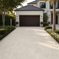 Light Travertine Paver QDI - Tumbled, 16x24, 1.25-In — Front Yard driveway