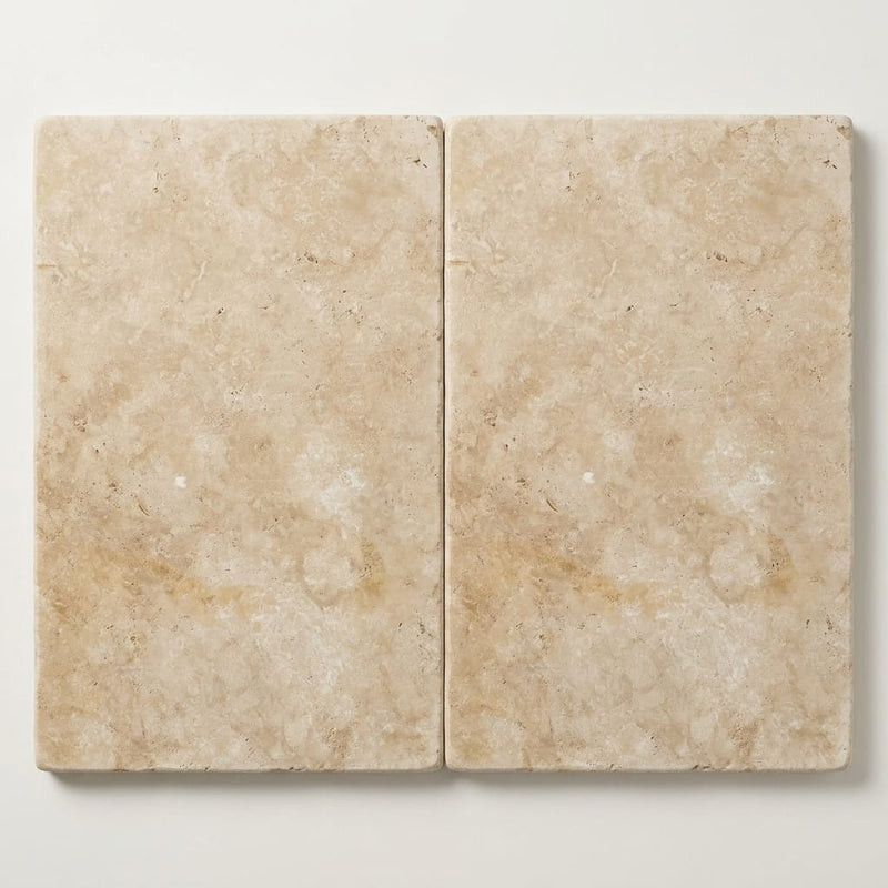 Qdi Light Travertine Paver 24x36 Tumbled 5 cm close-up